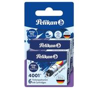 Pelikan 338269 Cartouches d'encre 4001 Bleu Royal, 2 étuis de 6 Cartouches