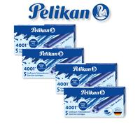 Pelikan 4001 Lot De Cartouches D’Encre Pour Stylo-Plume Bleue 5 Pièces