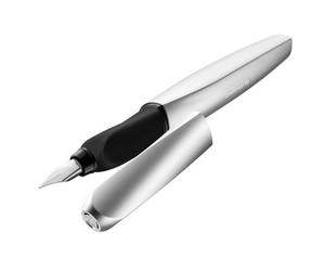Pelikan 947366 Twist Stylo-Plume Pour Droitier Ou Gaucher Argenté Plume M