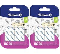 Pelikan Caoutchouc Pain UG 20 blanc, gommes à effacer adaptées pour dessin technique, artistique et scolaire, pour charbon et graphite, lot de 4 pièces