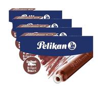 Pelikan Cartouches d'encre 4001, étui avec 6 cartouches TP6, brun (Lot de 4)