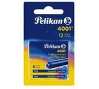 Pelikan Cartouches d'encre 4001 TP/6 - Noir brillant - 2x6 sur carte blister