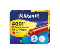 Pelikan Cartouches d'encre 4001 TP/6 Rouge – Étui 6 unités (301192)