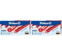 Pelikan Encre 4001 Boîte de 10 Etuis de 5 Cartouche d'encre GTP/5 Rouge brillant (Lot de 2)