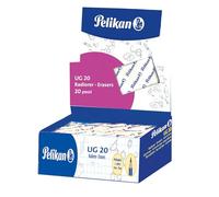 Pelikan Gomme pae UG 20 Blanche, Gomme à annuler, Adaptés pour Dessin Technique, Artistique et Égouttoir pour Charbon et Graphite, Lot de 20 pièces