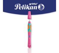 Pelikan Griffix 820240 - Stylo plume pour droitier - Avec capuchon rotatif - Rose vif - 1 pièce dans une boîte pliante