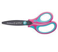 Pelikan Griffix 819121 Ciseaux d'écolier ronds pour droitier Rose avec lame ronde et zone de préhension ergonomique