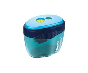 Pelikan griffix Taille-crayon double avec récipient pour crayons fins et épais Bleu