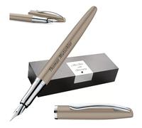 Pelikan Jazz® Noble Elegance P36 Stylo plume avec gravure cadeau - stylos uniques avec noms - cadeaux personnalisés - Stylo plume personnalisé (taupe)