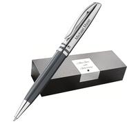 Pelikan Jazz Stylo à bille, avec gravure cadeau, stylos uniques, avec nom, cadeaux personnalisés pour Noël (gravure, gris chaud)