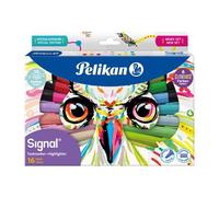 Pelikan Lot De 16 Surligneurs Signal Pointe 2 À 5mm Couleurs Assorties