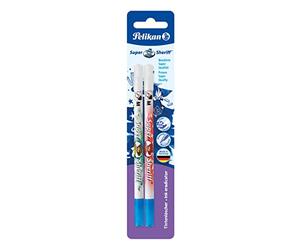 Pelikan - Lot de 2 Feutres Effaceurs SuperSheriff Bleu
