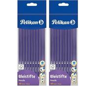 Pelikan Lot de 20 crayons à papier avec gomme HB 6 pans.