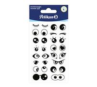 Pelikan Lot de 3 feuilles d'autocollants aux yeux amusants