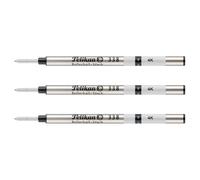 Pelikan Lot De 3 Recharges Stylo Roller À Encre 338 Pointe Large Noir