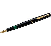 Pelikan M200 - Noir - Or - Système de remplissage intégré - Résine - Or - Italique nib - Or - Acier inoxydable