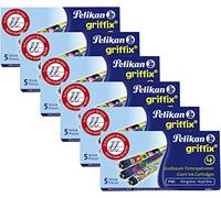 Pelikan P1R3 Griffix Refills Stylo-plume pliable avec 5 cartouches effaçables Bleu, 30er Packung