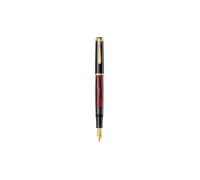 PELIKAN Stylo-plume M200 Rouge Marbré Fin avec Étui rouge