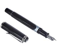 Stylo plume Pelikan M 205, largeur de plume : M, noir avec plume en acier inoxydable polie, mécanisme à piston, visibilité de l'encre (971770)