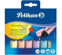 Pelikan Surligneur 490 Pastel – étui de 6, couleurs assorties