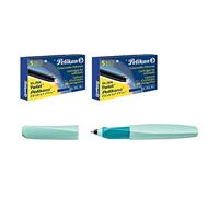 Pelikan Twist Stylo Roller, Menthe Fluo + Cartouches, Tintenroller