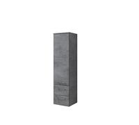 Pelipal Armoire de Salle de Bain Quickset 945 en oxyde Gris foncé, 35 cm de Large, Armoire midi mi-Haute avec 1 Porte, 2 tiroirs et 2 étagères