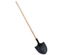 WERKA PRO, Pelle en Acier avec Manche en Bois Noir, Design Ergonomique pour Un Confort Optimal, Polyvalente pour Sable, Terre et Gravier, Longueur 110 cm, Taille 27 cm, Couleur Noire.