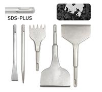 Pelle à carrelage à tige ronde SDS PLUS, marteau électrique, perceuse à percussion murale pour béton, foret à 5 dents pour outil de rainurage de maçonnerie, 5 pièces B 10X165X75 Plus