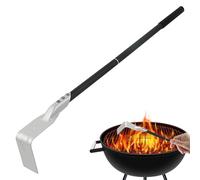 Pelle à cendres avec crochet pour four à pizza - pour cendres avec grattoir à long manche pour poêle | Outil de râteau à charbon pour barbecue, pour charbon de bois, grill