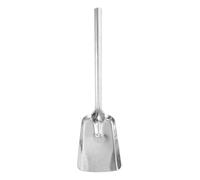 Pelle à Cendres de Four en Fer, Grosse Capacité, Manche Long | Usage Polyvalent, Prise Confortable, Compatibilité, Finition Argenté, pour Foyer, Barbecue, Poêle