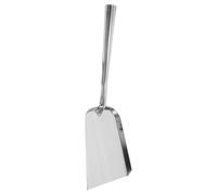 Pelle à Cendres en Acier Inoxydable, Outil Agricole Argenté Robuste | Surface Lisse, Construction Épaissie, Charge Renforcée, Nettoyage Facile, Ramoneur, pour Feu de Bois