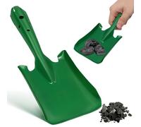 Pelle à Cendres en Fer pour Cheminée, Petite Pelle de Jardin Vert | Outil Compact, Tête Extra-large, Manipulation Facile, Usage pour Foyer et Creusage, Finition Verte