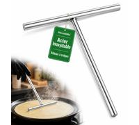 Pelle à crêpes professionnelle en acier inoxydable – 19 cm, idéale pour les crêpes fines