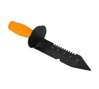 Pelle à Creuser Robuste à Dents Dentelées, 32 Cm, pour Jardinage et | Poignée en caoutchouc, gaine en nylon, conception ergonomique, légèreté, jardinage, fouille de trésors