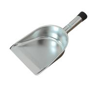 Pelle à farine en métal, antidérapante, ergonomique, en acier inoxydable - Utilisation polyvalente - Cuillère à main en métal - Convient pour la nourriture pour animaux, la neige, les grains de café