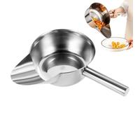Pelle à frire française en acier inoxydable, 74 / 61 / 20 cm, poignée ergonomique, outil de cuisine commercial pour théâtre, école, café, restaurant, argent
