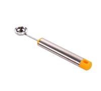Pelle à fruits polyvalente - Ustensile de cuisine de qualité alimentaire - 2,2 x 2,2 x 18,8 cm - Pelle à pastèque avec poignée en polypropylène - Cuillère à fruits en acier inoxydable - Style pratique
