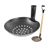 Pelle à fumier de jardin, pelle en fer robuste, grande truelle de nettoyage de fumier avec poignée robuste, plate-forme de travail d'extérieur avec design compact, grille métallique résistante à la