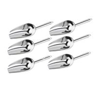 Pelle à glace en acier inoxydable, grattoir grains de café, cuillère, pelles for Buffet Bar, cuillères mesurer les aliments, accessoires cuisine 6 pièces 8 pouces Pour Cuisines, Buffets(9Inches)