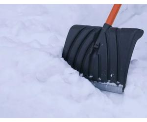 Pelle à grain/à neige PVC noir 480mm avec manche 900mm et languette aluminium - 17700