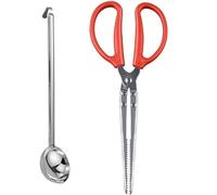 Pelle à granulés Haardtang - Kit d'allumage pour feu - Pour cuisine en extérieur - Design deux-en-un - 28 cm - Noir