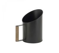 Pelle à granulés, pellets en fer de zinc et poignée en bois - 1.5L - Noir - Linxor