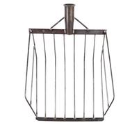 Pelle à Maïs Agricole en Acier, Fourche pour Récolte 45x30x11cm | Finition Argentée Robuste, Adaptée aux Tas de Grains, Séchage Extérieur et Petites Exploitations Agricoles