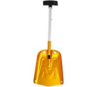Pelle à Neige de Secours télescopique en Aluminium 25,6 in, tête Large 8,7 in, légère et Portable pour Voiture, Camping, Sable et Survie hivernale, poignée D Orange