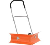 Pelle à neige double angle avec poignée extensible orange acier