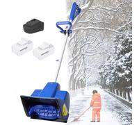 Pelle à neige électrique sans fil avec distance de lancement de 6 m, souffleuse à batterie rechargeable, perche télescopique pour un déneigement efficace en plein air