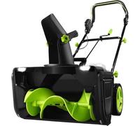 Pelle à neige électrique sans fil, souffleuse à neige alimentée par batterie 40 V, moteur sans balais de 3500 W, distance de projection de 7,6 m, chemin de 50,8 cm, lumières LED pour allée, entrée et
