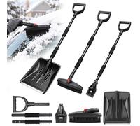 Pelle à neige en plastique, kit multifonction 3-en-1 télescopique pour déneigement