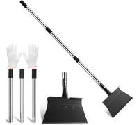 Pelle à neige, pelle à bout pointu pour sols durs et caillouteux, pelle de nettoyage multifonctionnelle – pelle de jardin, désherbeur, longueur 135 cm