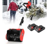 Pelle à neige portable rechargeable 20 V avec poignée avant réglable, idéale pour les routes, les aires de jeux et l'utilisation à domicile, comprend un couvercle de compartiment à piles